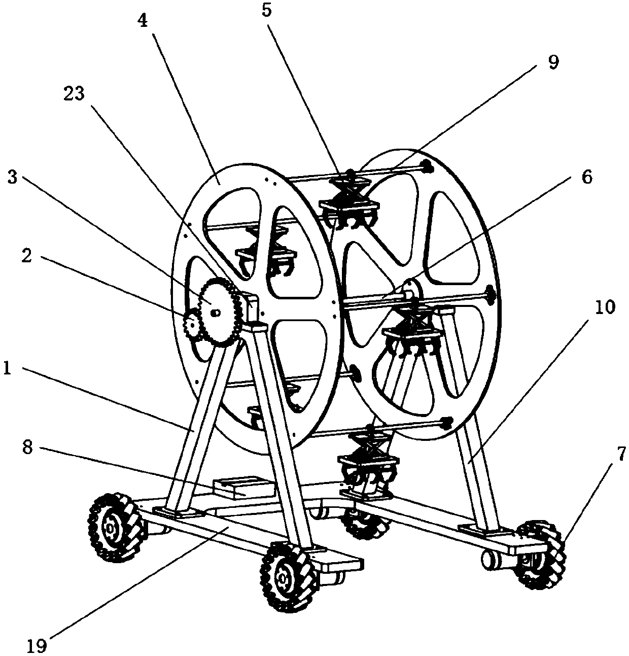 Airport baggage conveying device