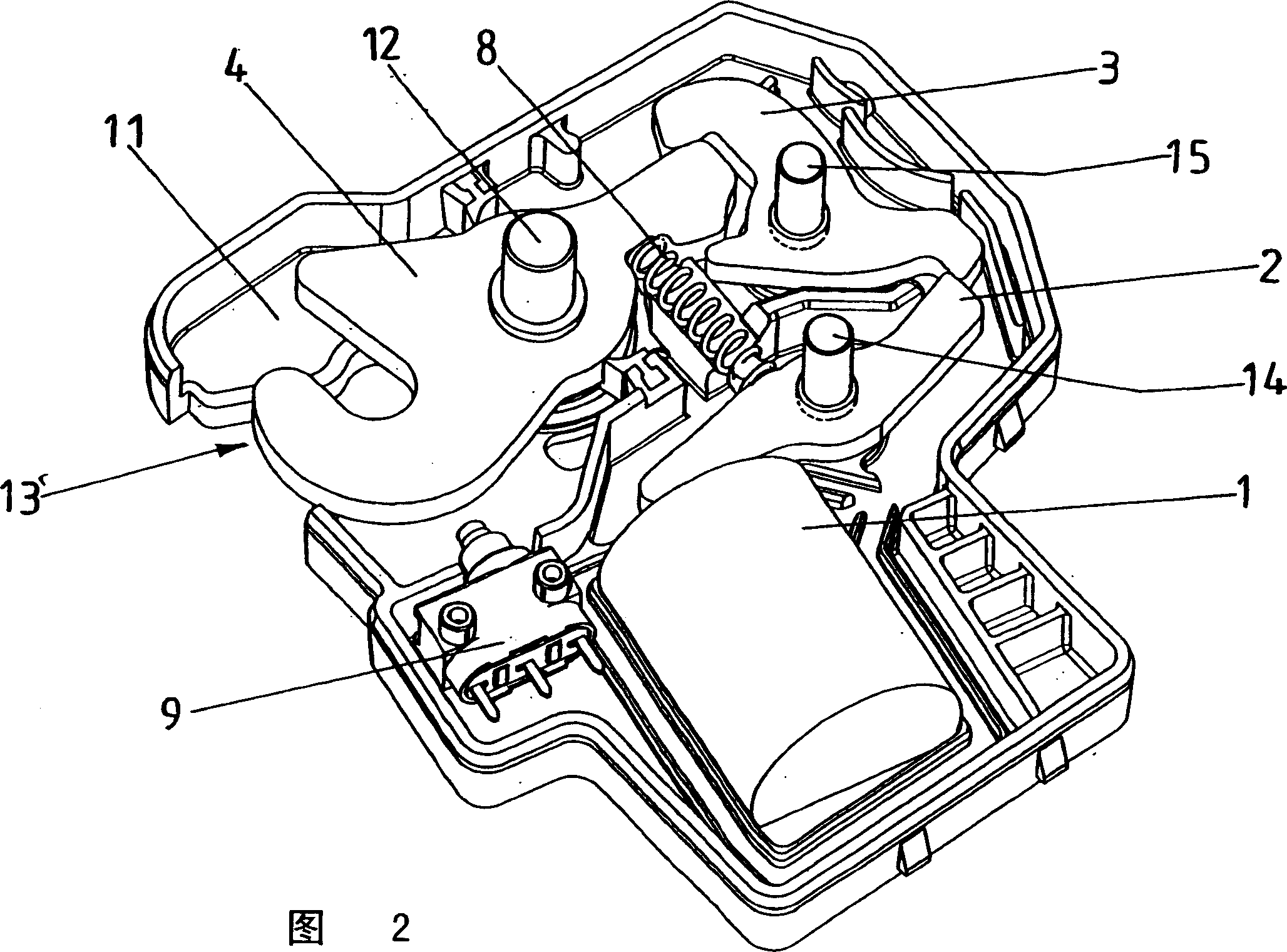 Apparatus for locking and fast unlocking of movable parts