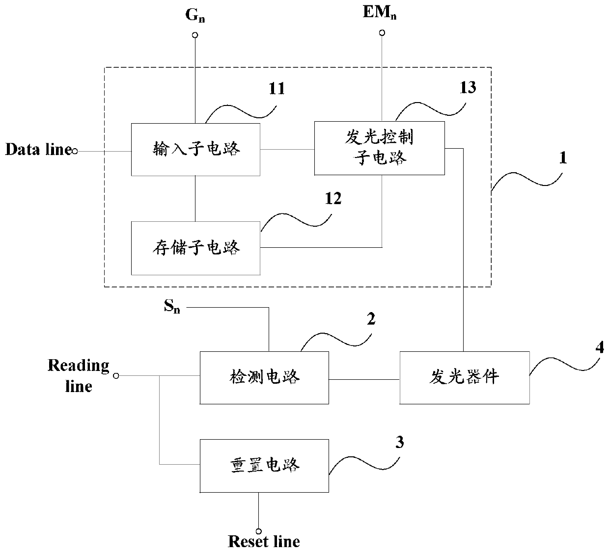 Pixel circuit, light-emitting device aging detection compensation method and display substrate