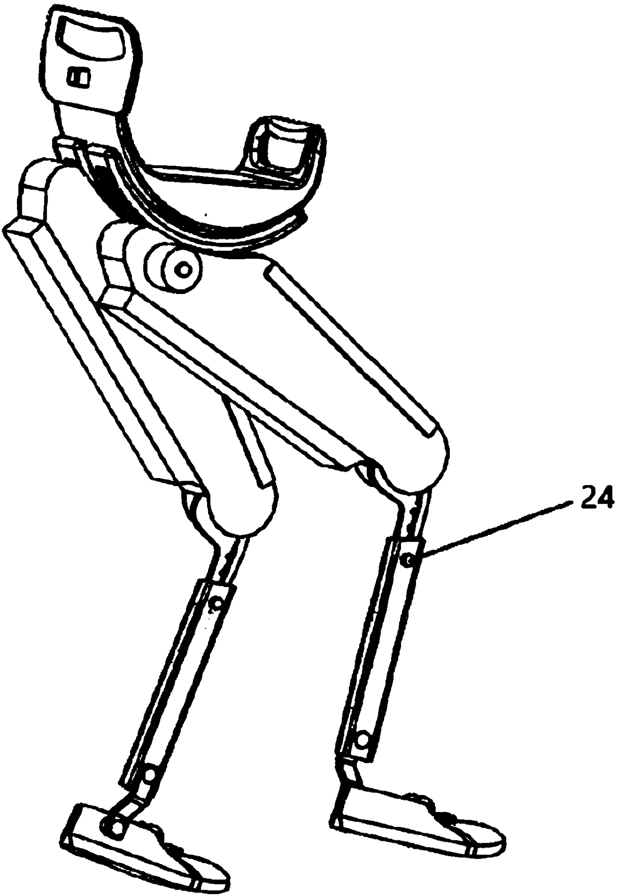 Wearable body weight support type walking aiding device