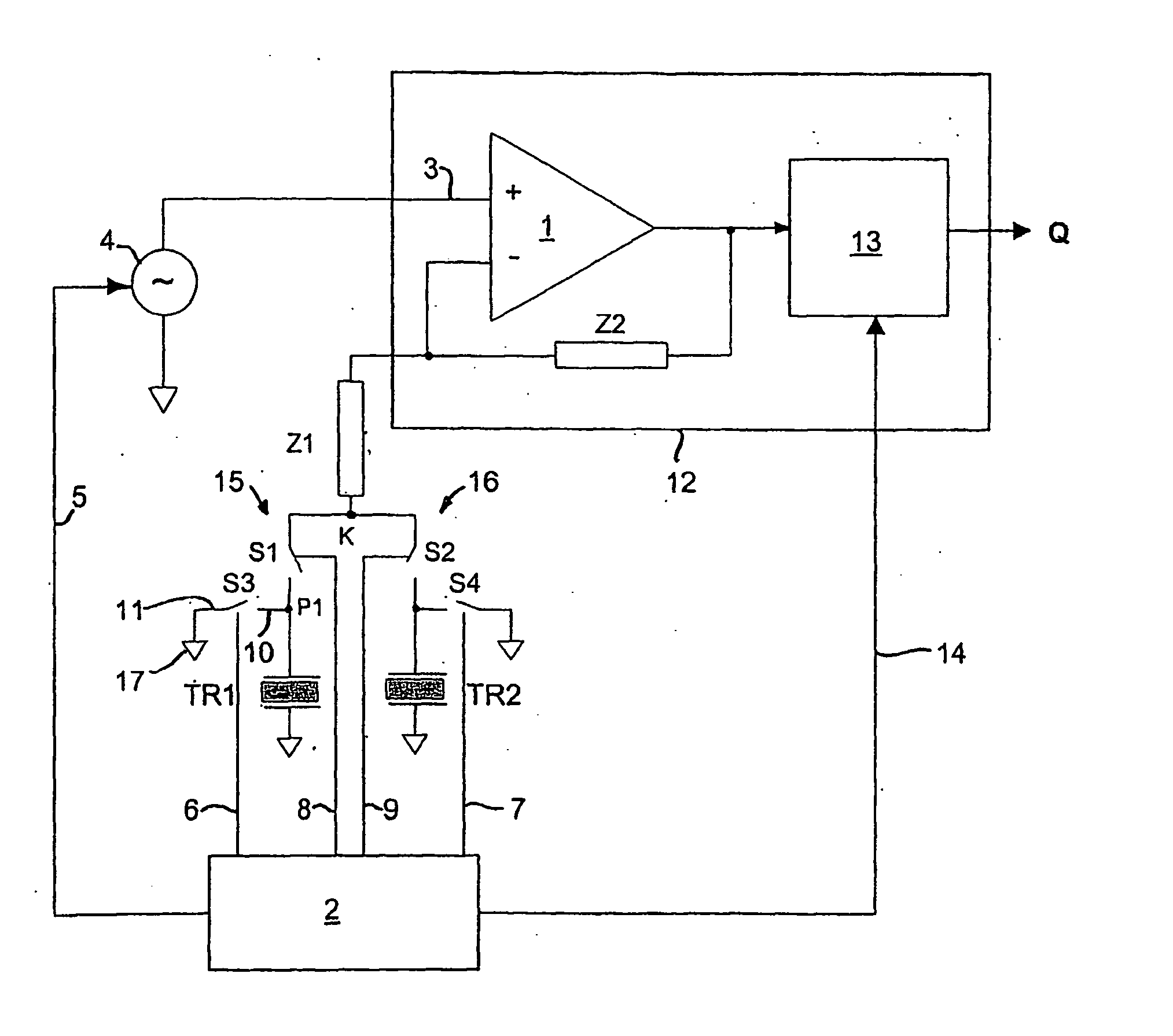 Transceiver circuit for an ultrasonic flowmeter