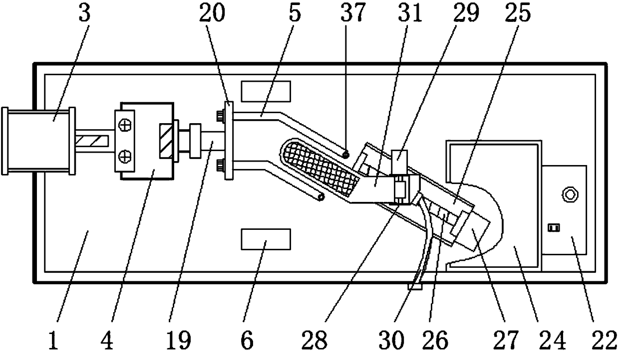 Shaping device for producing shallow top socks with function of removing thread residues