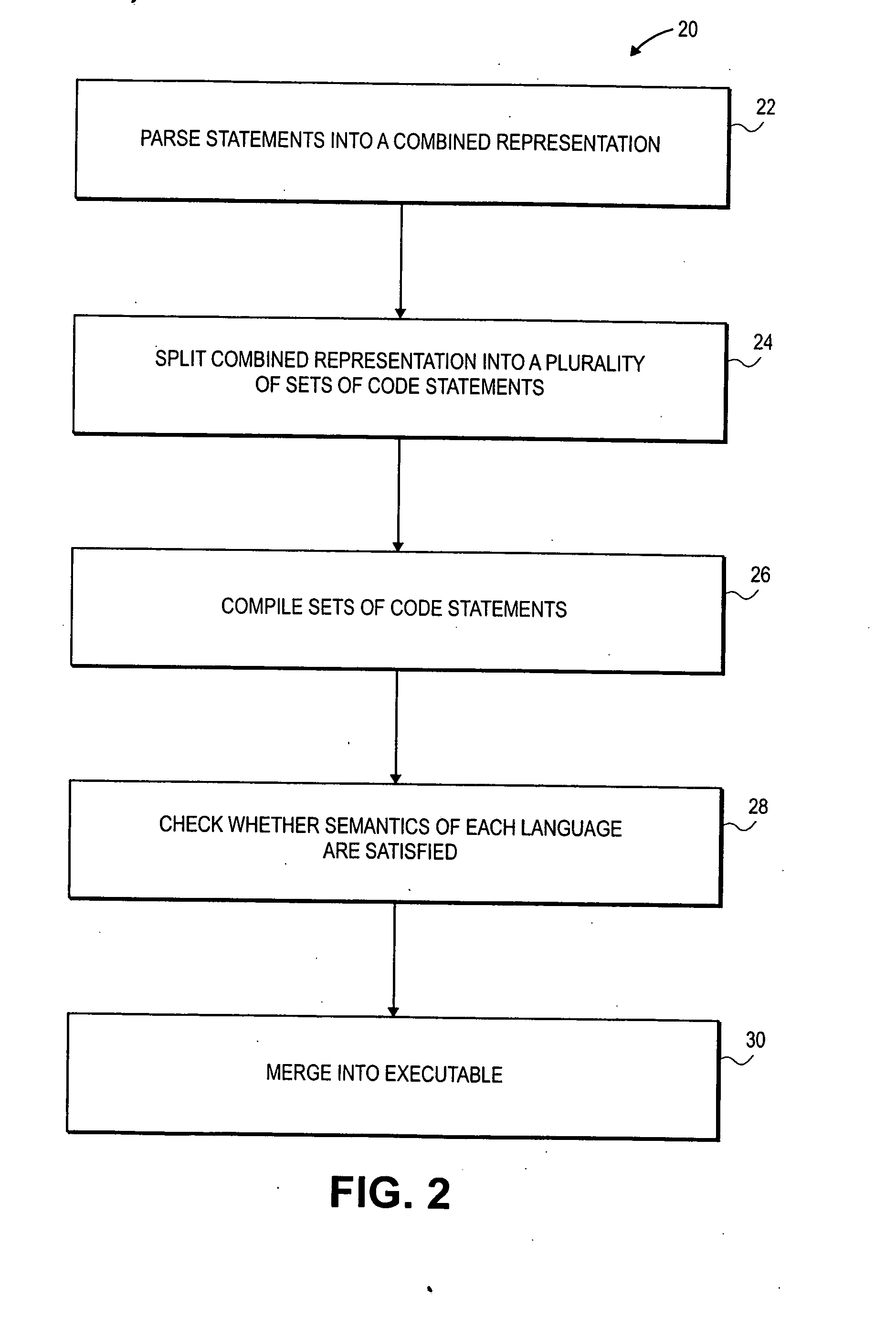 Method and system for split-compiling a hybrid language program