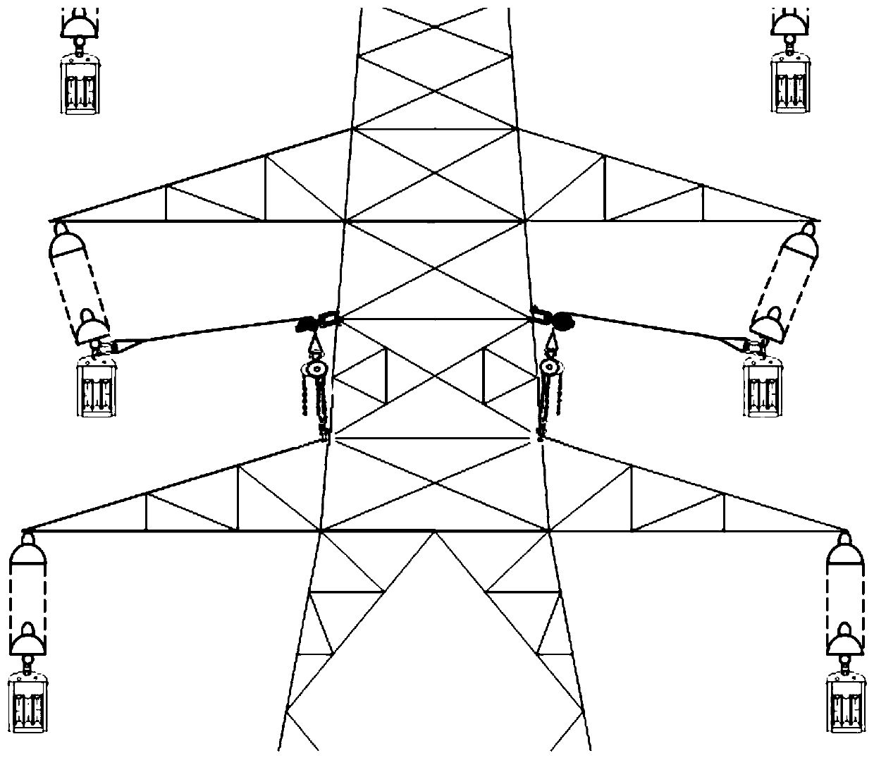 Method for constructing blocking protection devices of three-phase wire