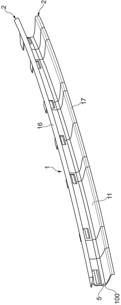 Molding for a motor vehicle for transmitting an impact force to a hood sensor