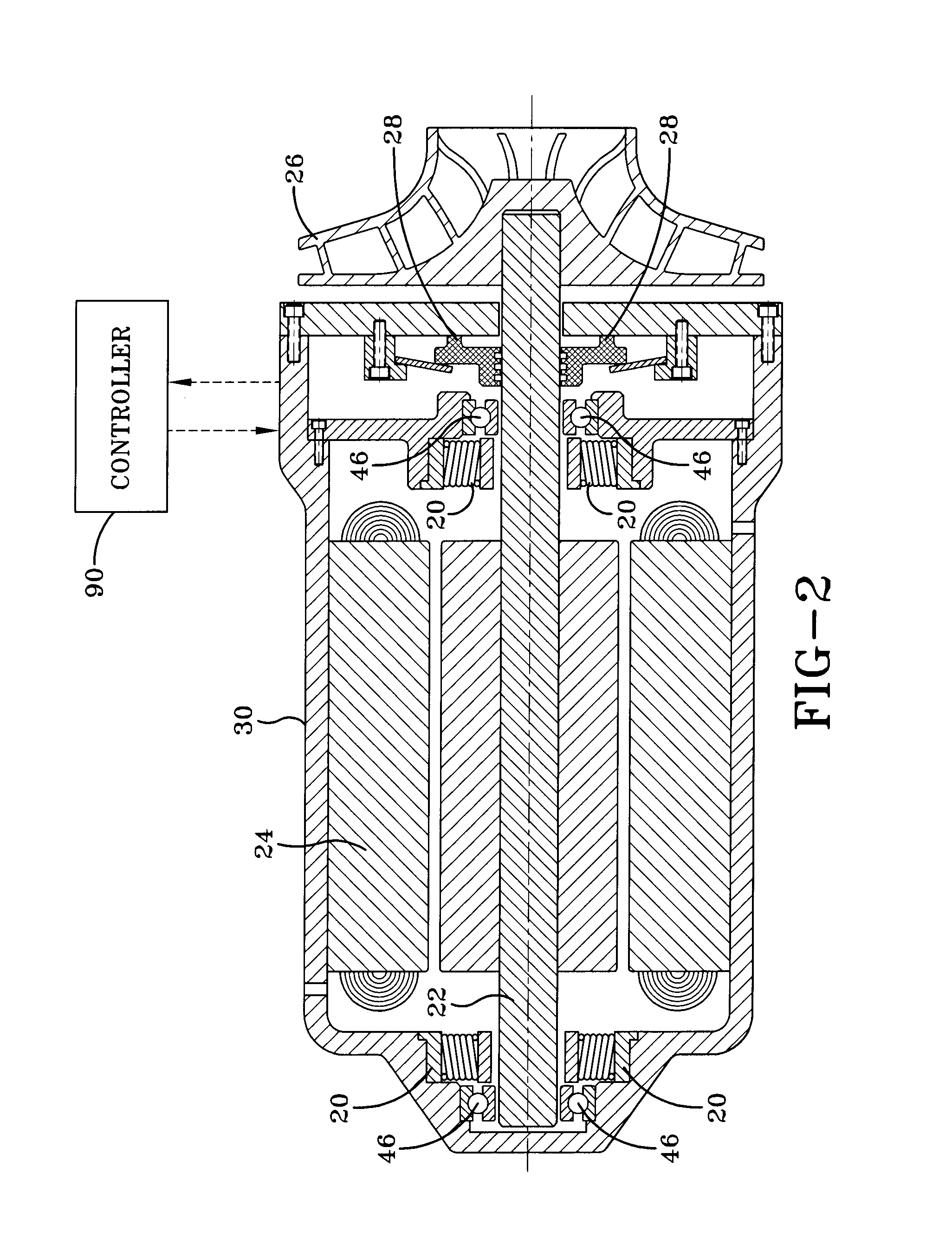 Apparatus and method for determining clearance of mechanical back-up bearings of turbomachinery utilizing electromagnetic bearings