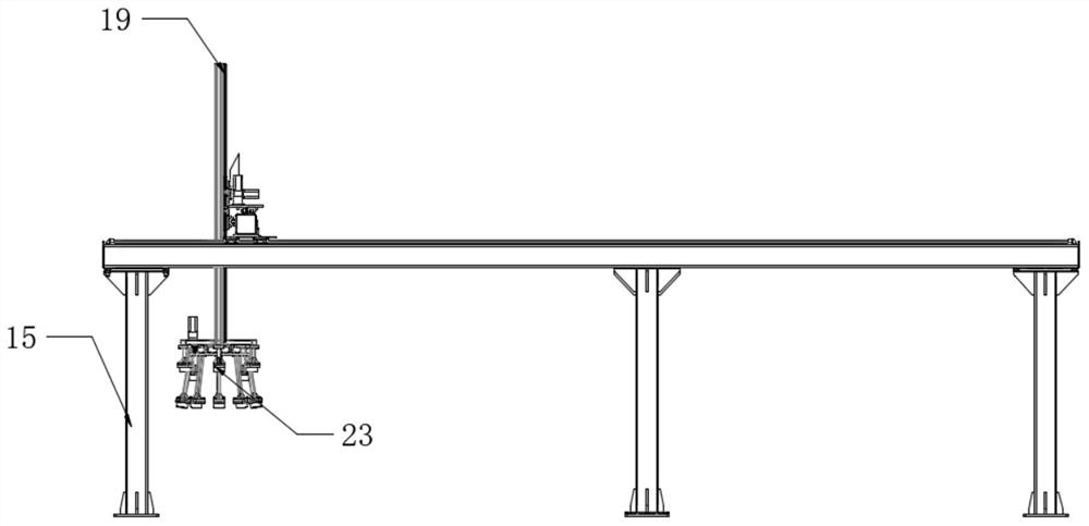 High synchronization degree truss device for welding seal head of tank body