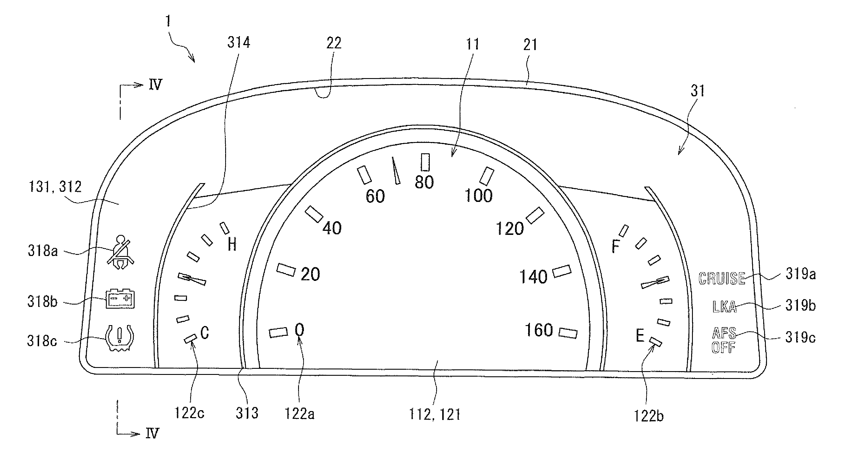 Display device for vehicle