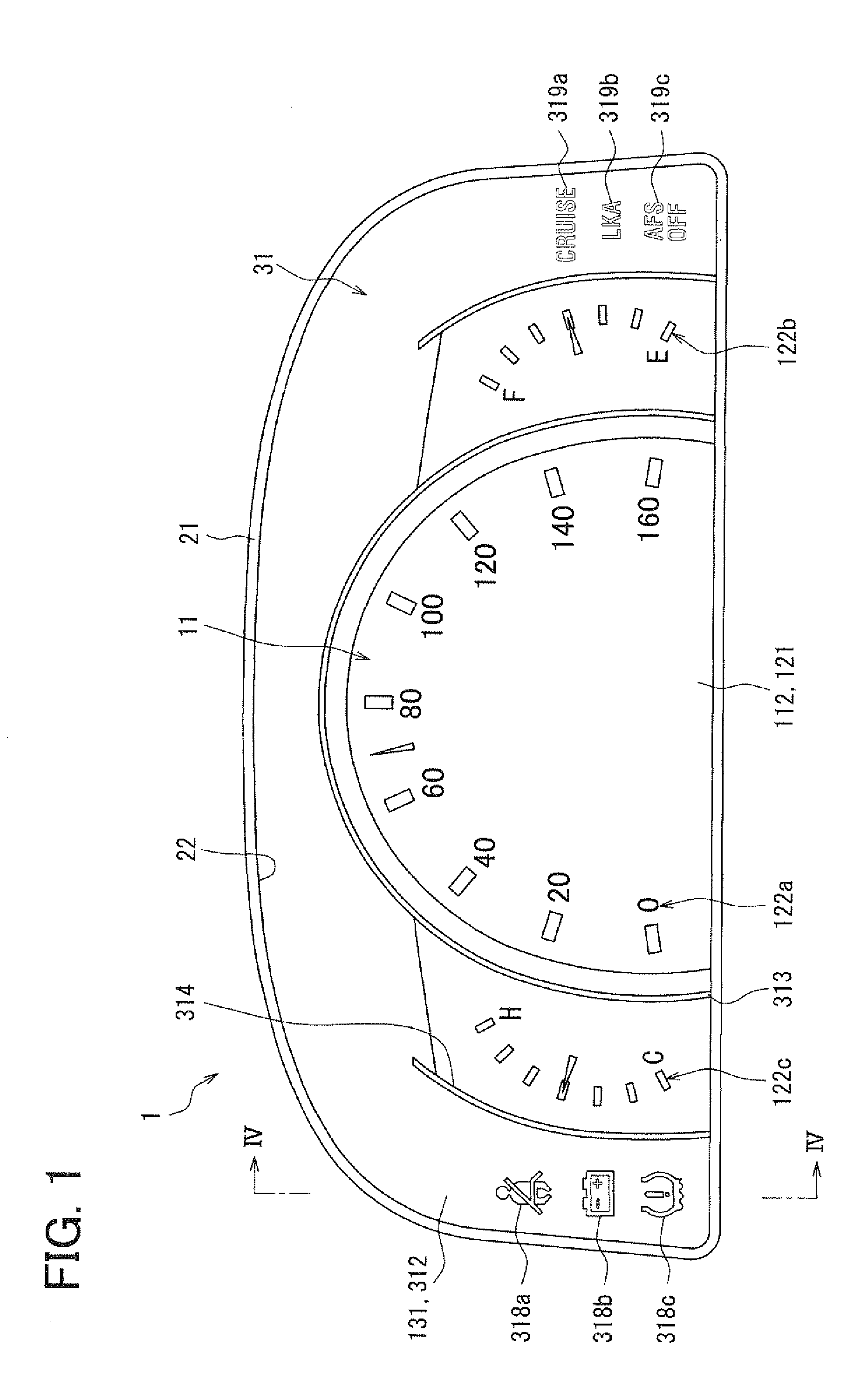 Display device for vehicle