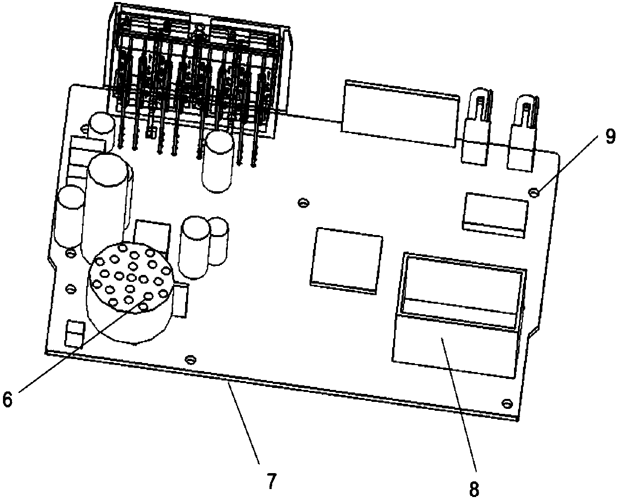 Vehicle traveling data recorder circuit board welding clamp