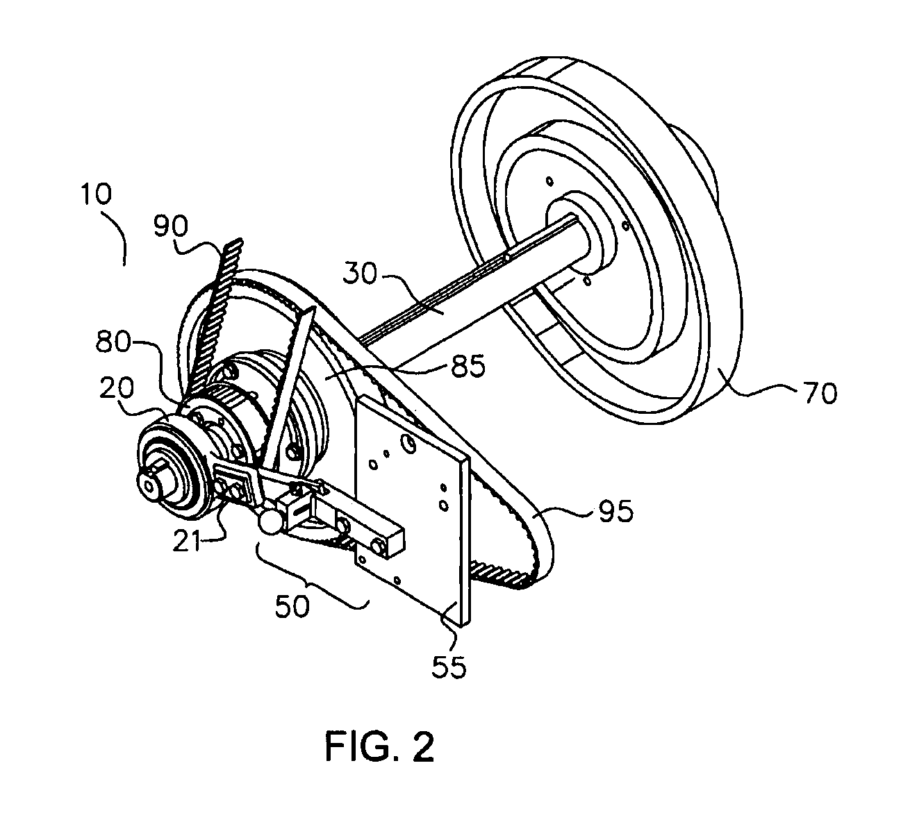 Rotational control assembly in packaging machines