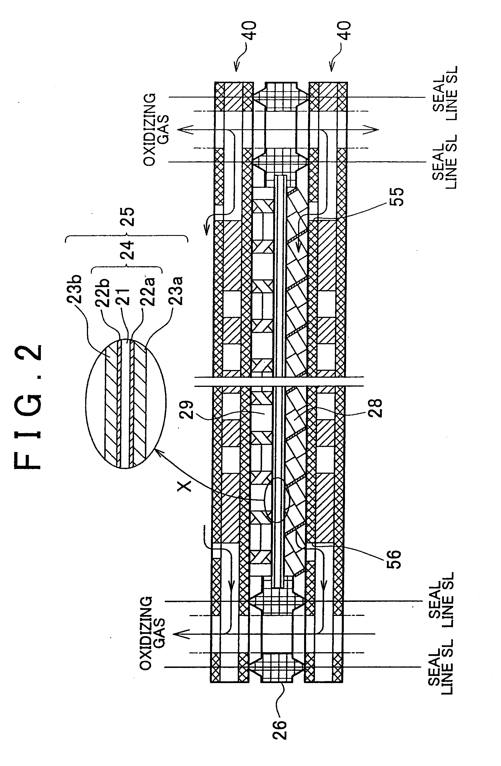 Gas diffusion layer in a fuel cell