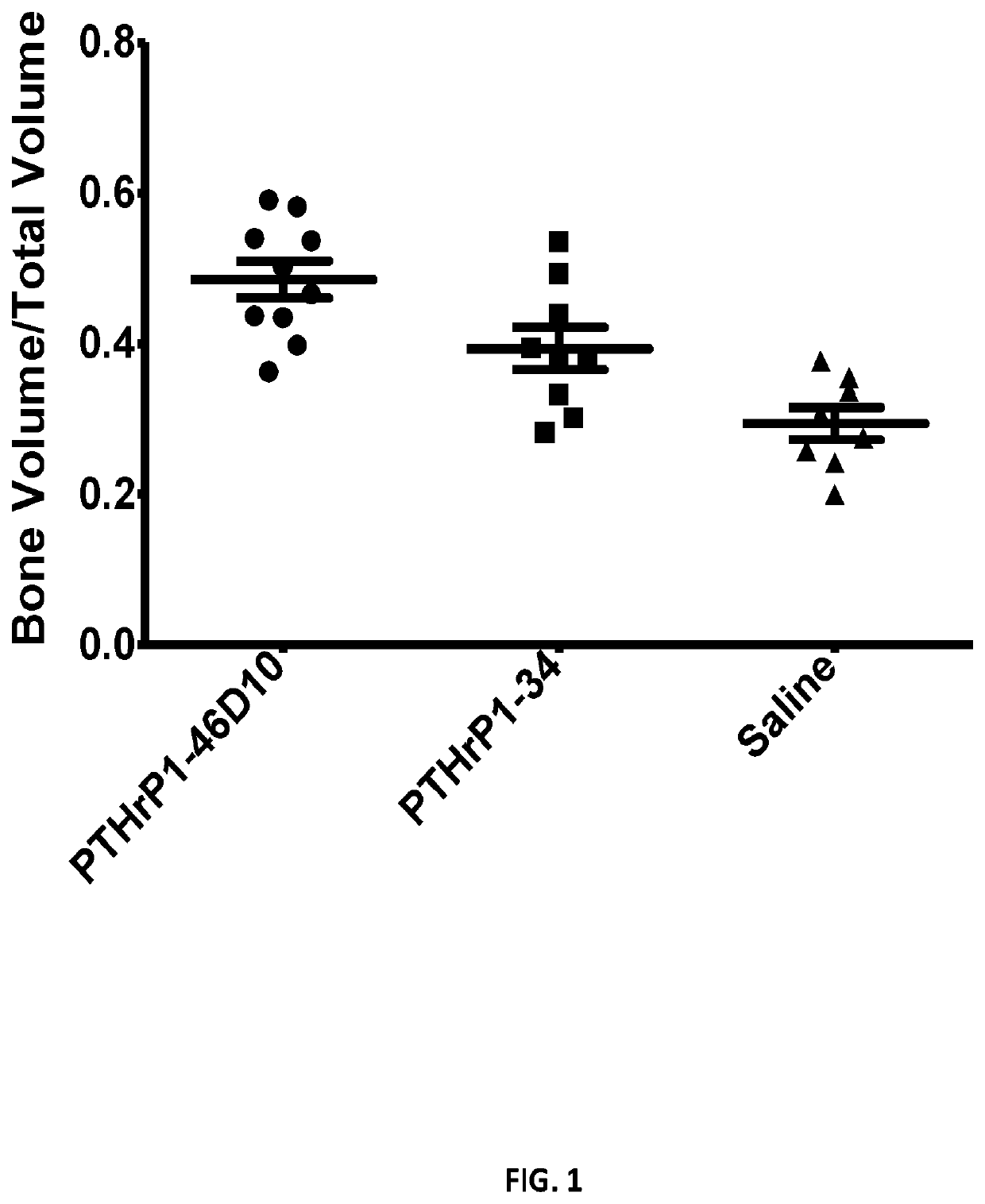 Fracture targeted bone regeneration through parathyroid hormone receptor stimulation