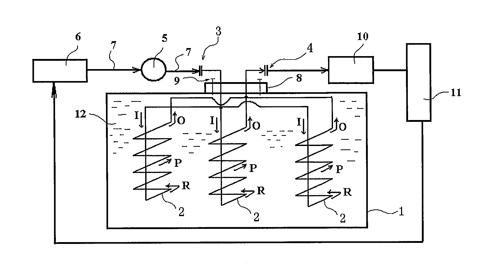 Heater and heating method for wet extraction tank