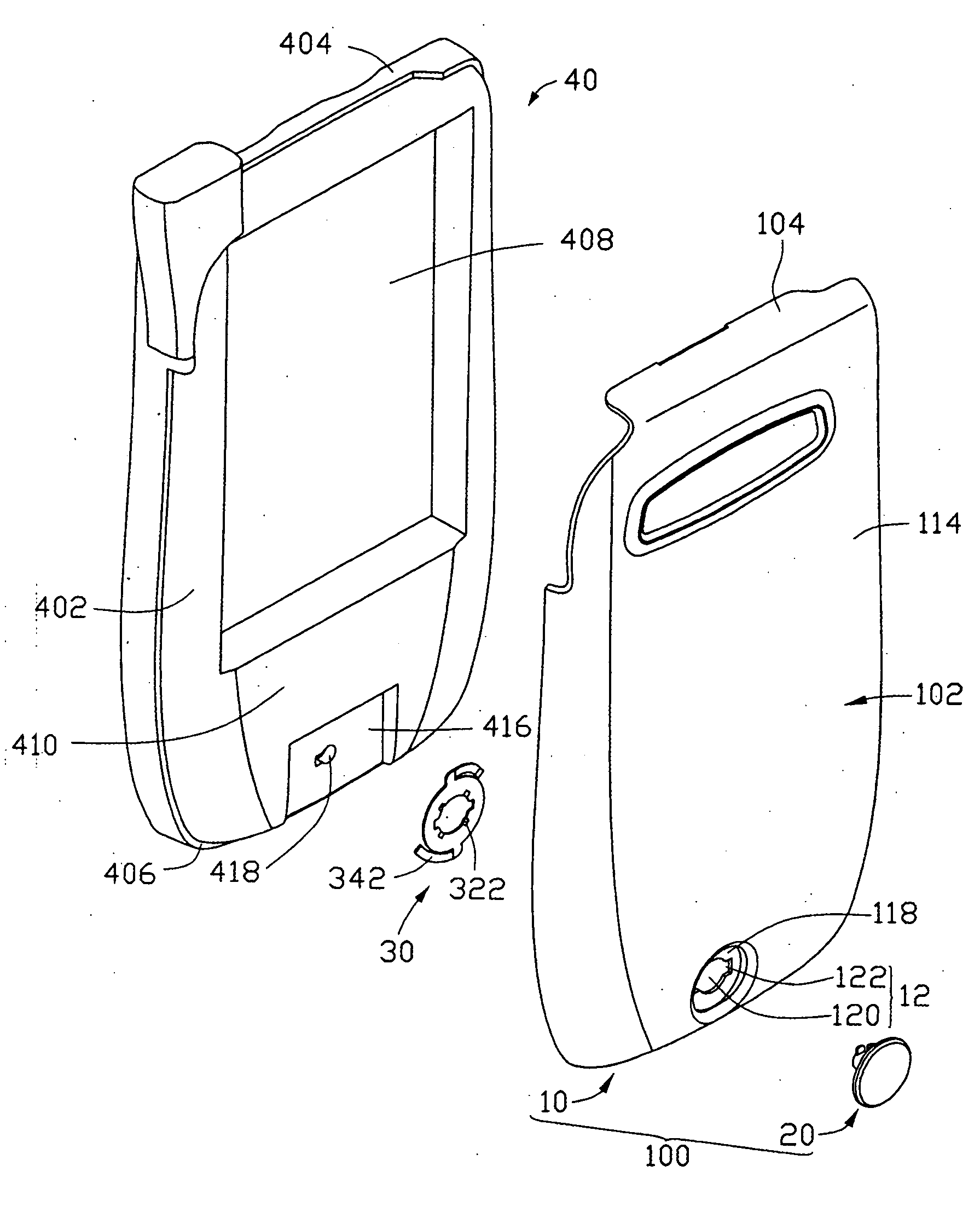 Battery cover latching assembly for portable electronic device