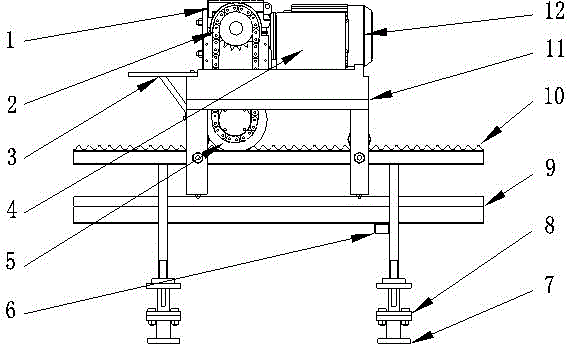 Novel device capable of realizing transportation and carrying comprehensive operation on mountain land slope