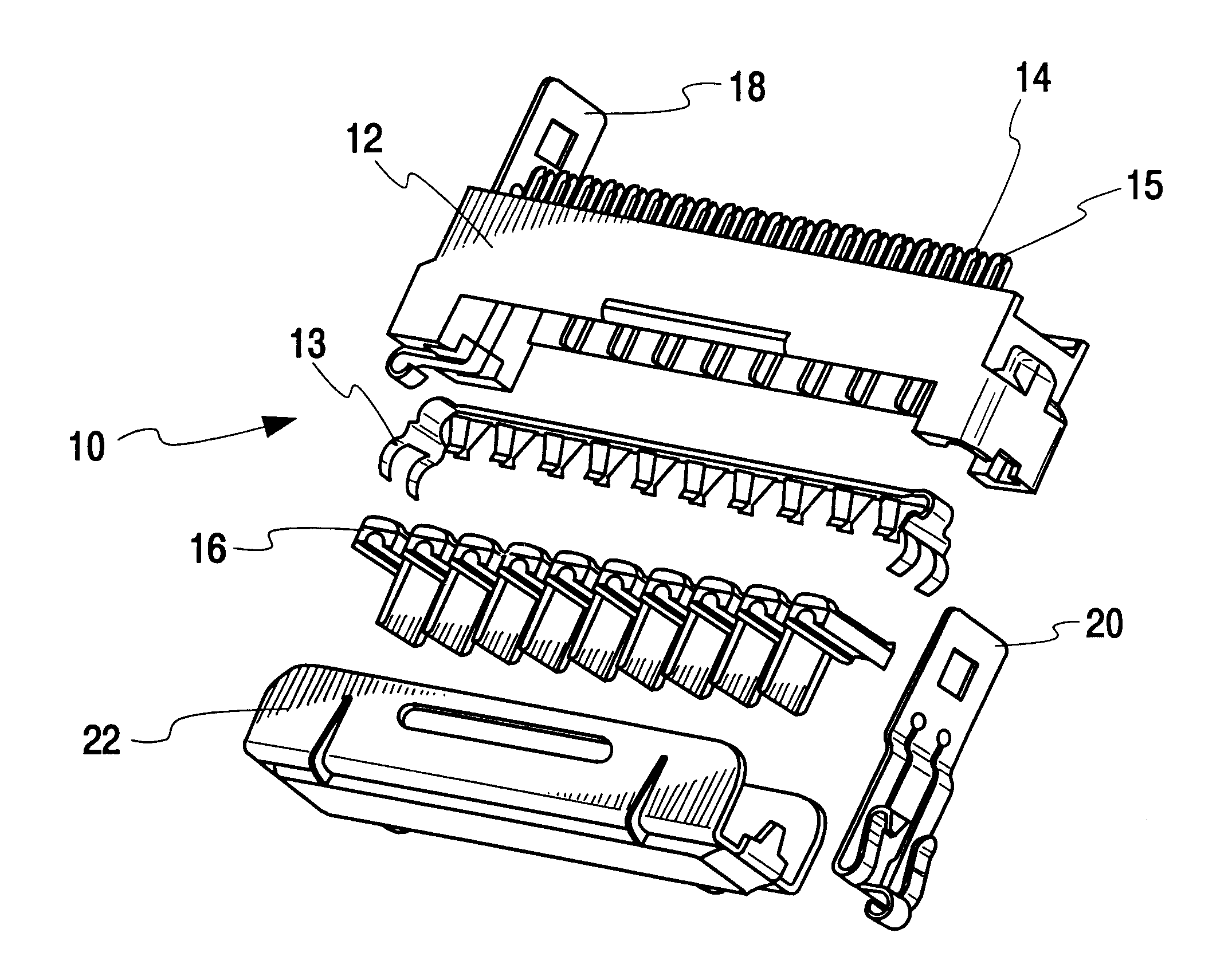 Surge protection cartridge with three-way attachment clip