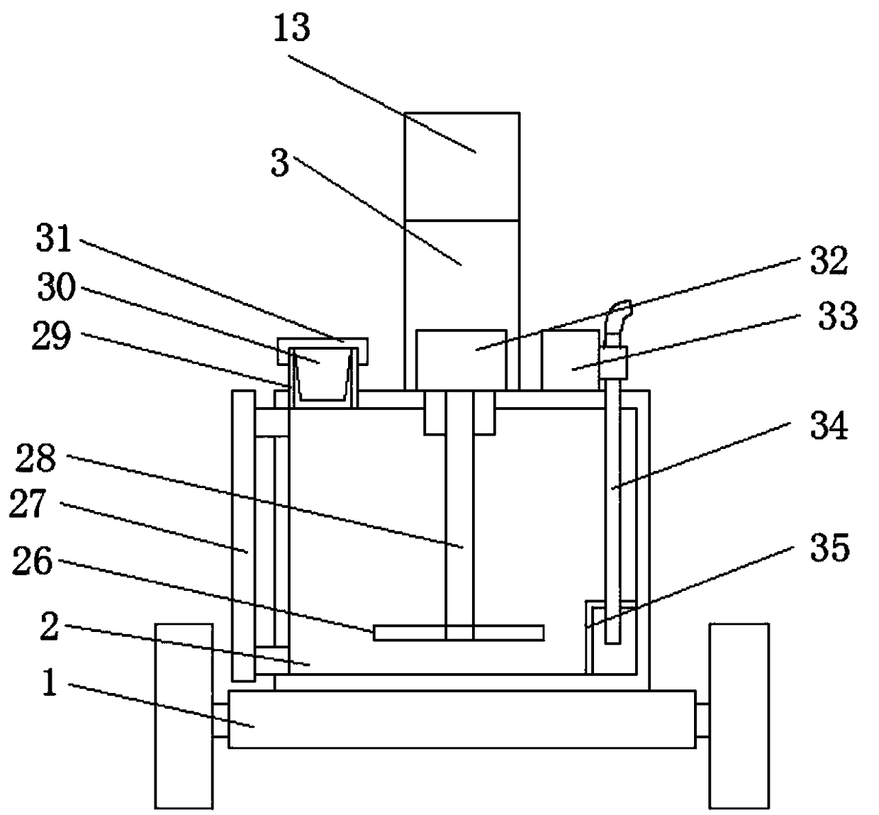 Convenient-to-adjust pruning device for greenhouse planting