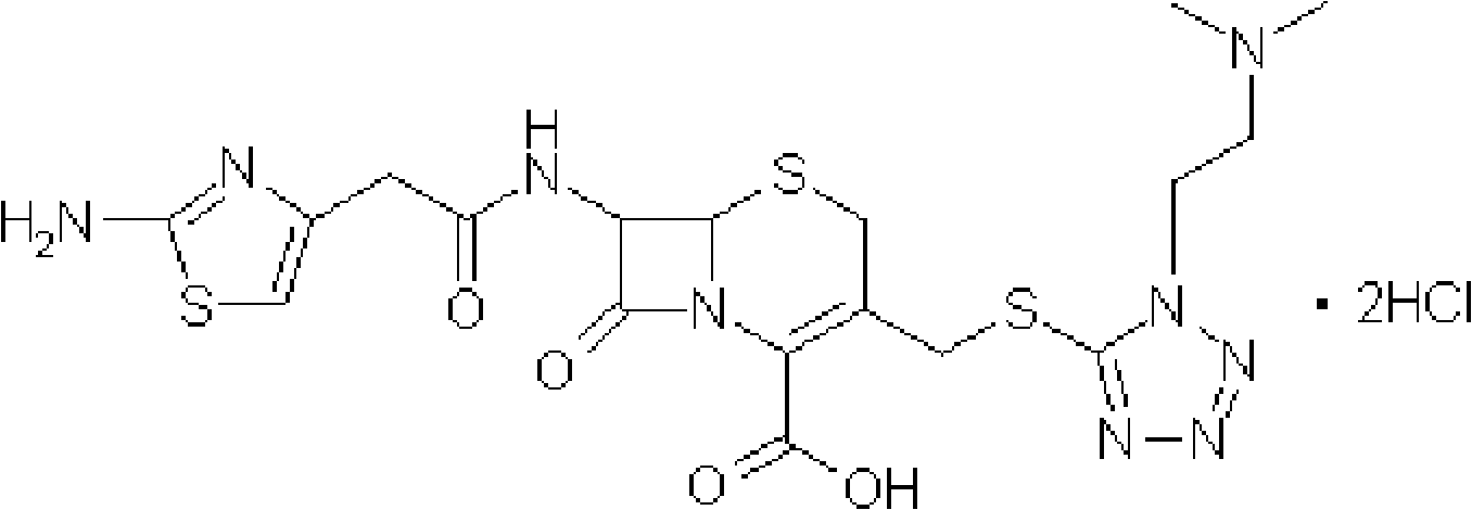 Hydrochloric acid cefotiam crystalline compound, preparation method thereof and medicine combination containing compound