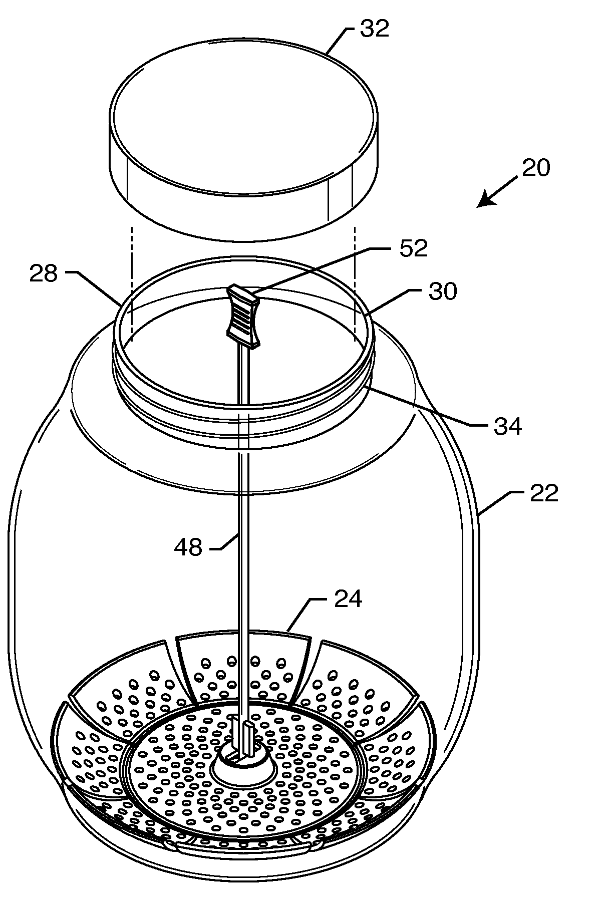 Bottled food basket