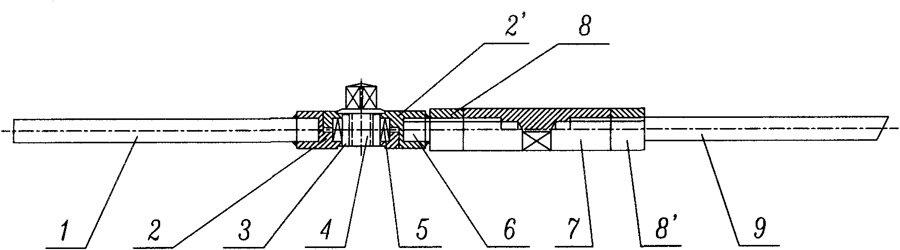 Wrist joint movable connecting rod for fixing across wrist joint