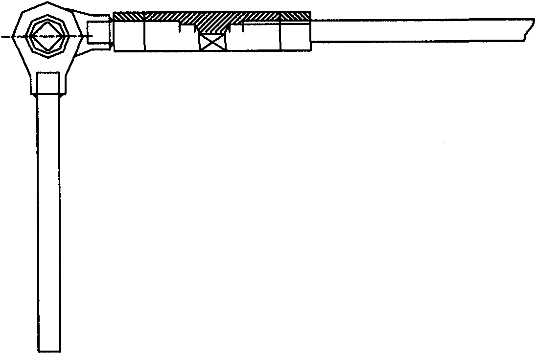 Wrist joint movable connecting rod for fixing across wrist joint