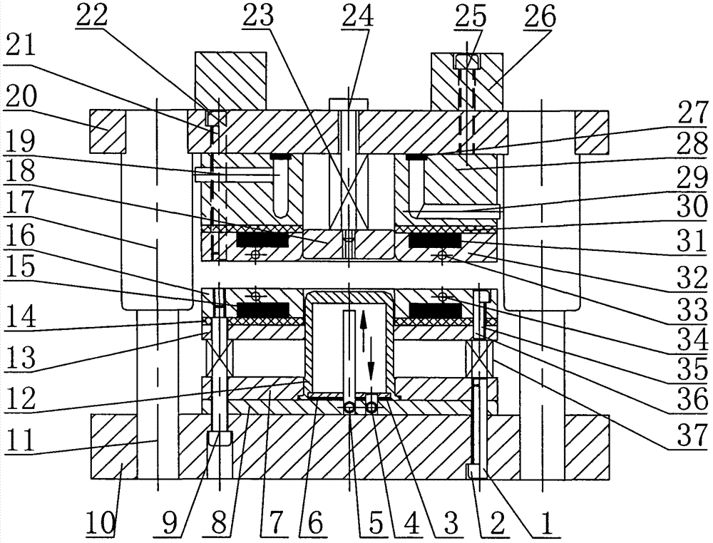 Magnesium alloy sheet different temperature drawing mold