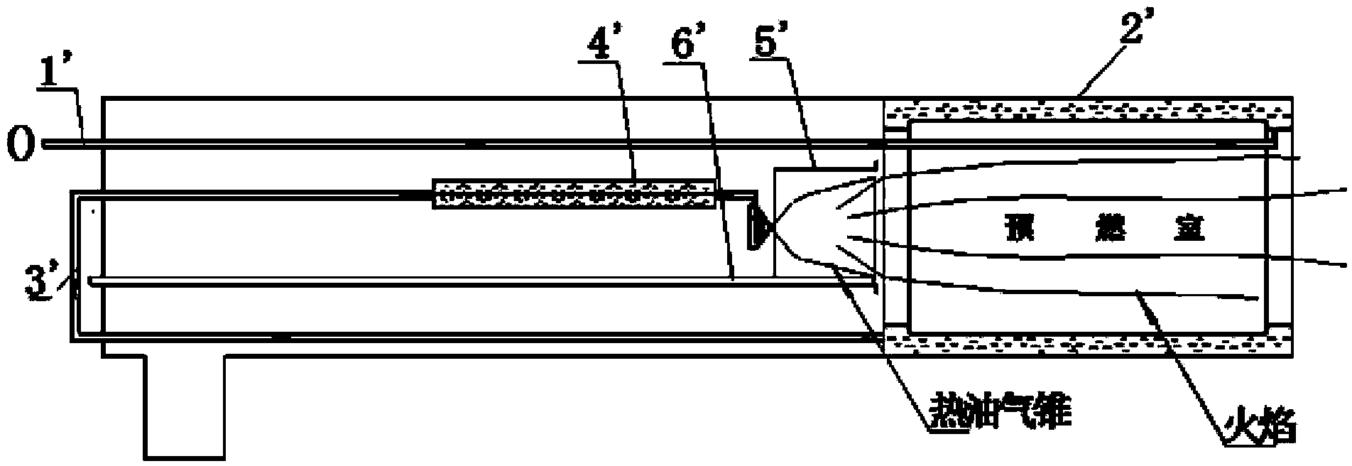 Electric heating mechanical type micro-oil-gasification combustor