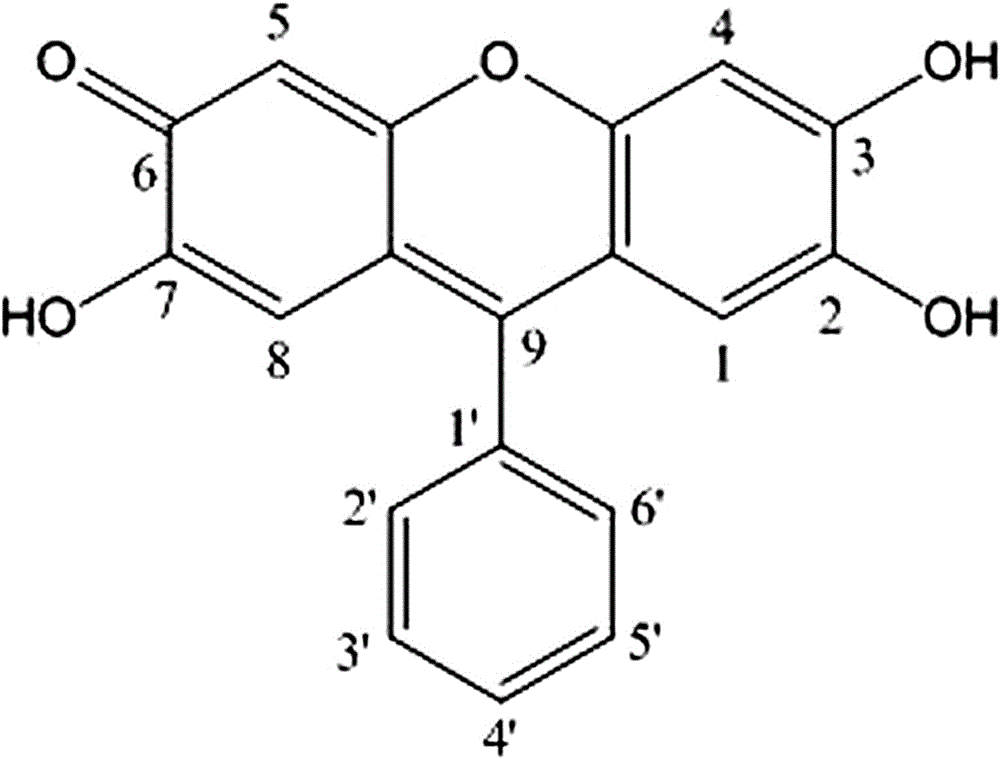 9,9'-(3,3'-Dihydroxy-4,4'-diphenylether)bifluorone reagent and preparation method and application thereof