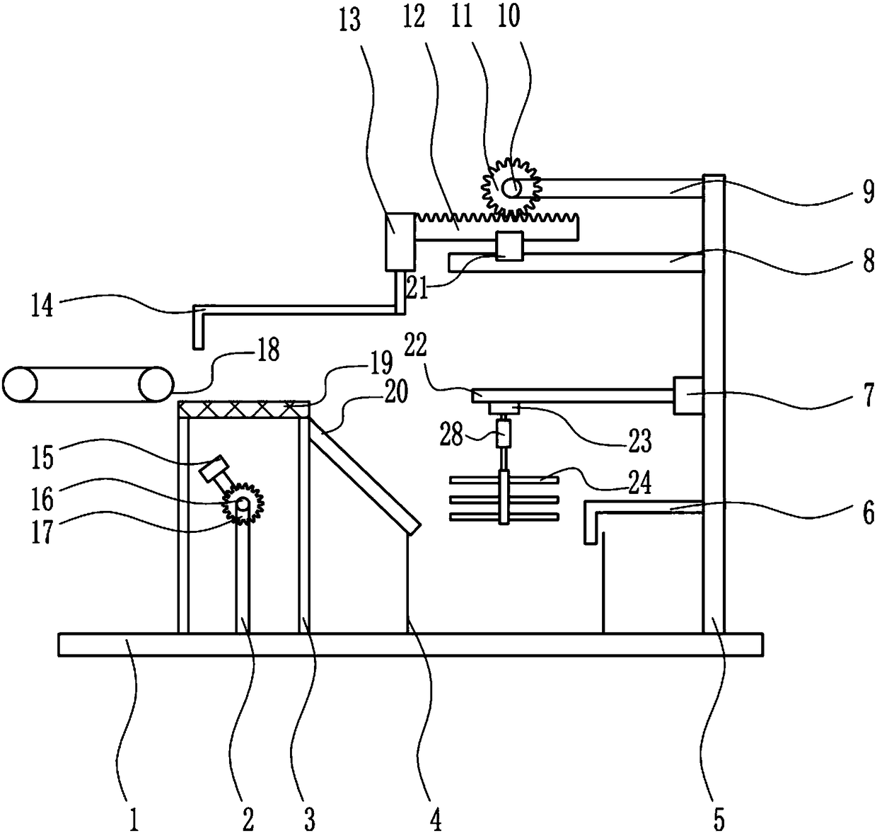 A hardware recycling device