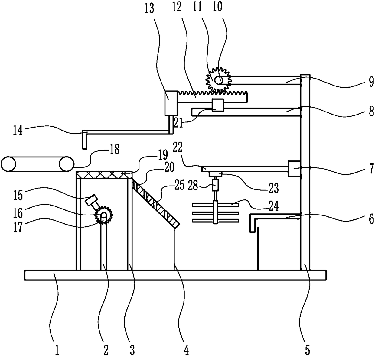 A hardware recycling device