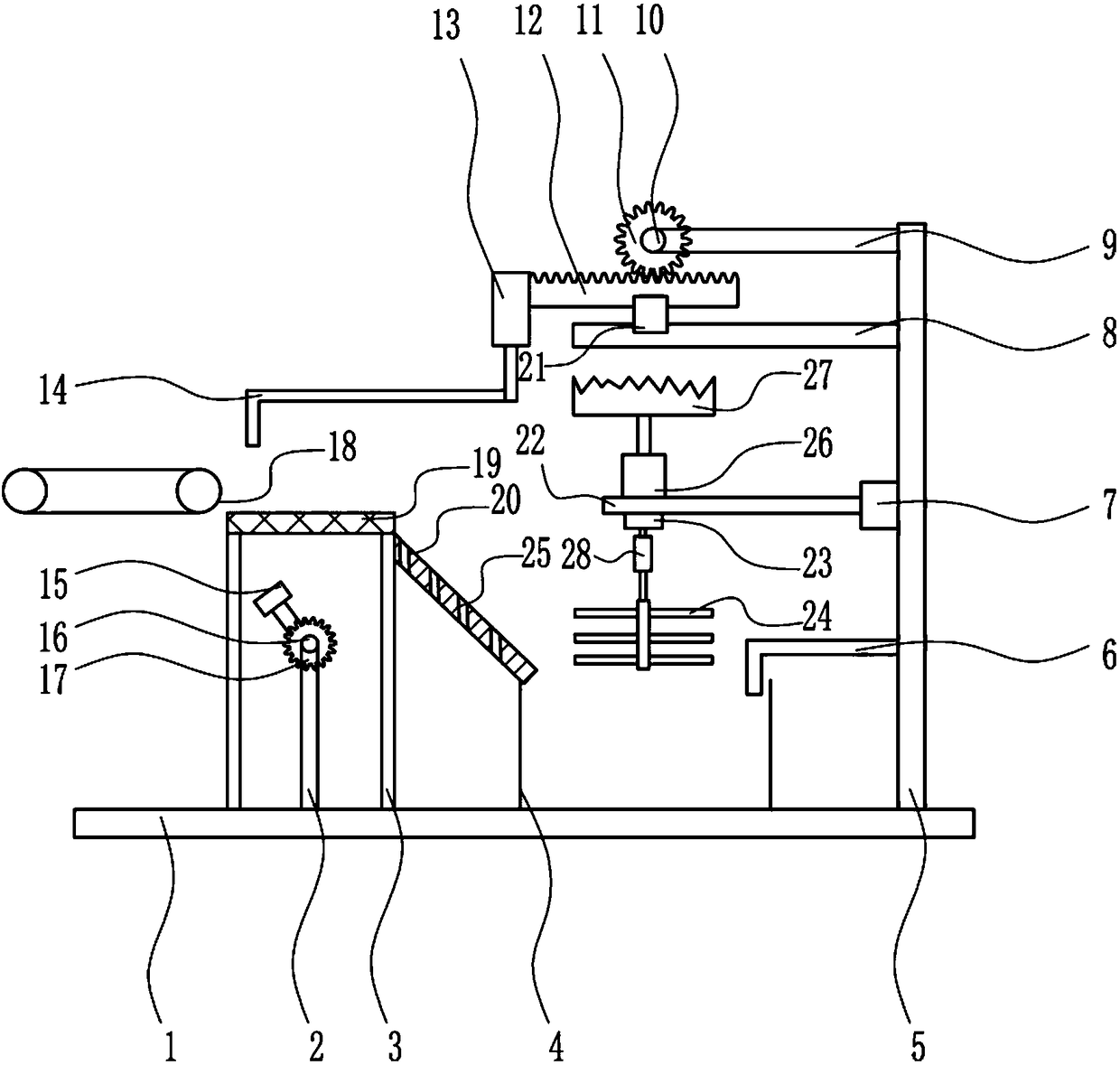 A hardware recycling device