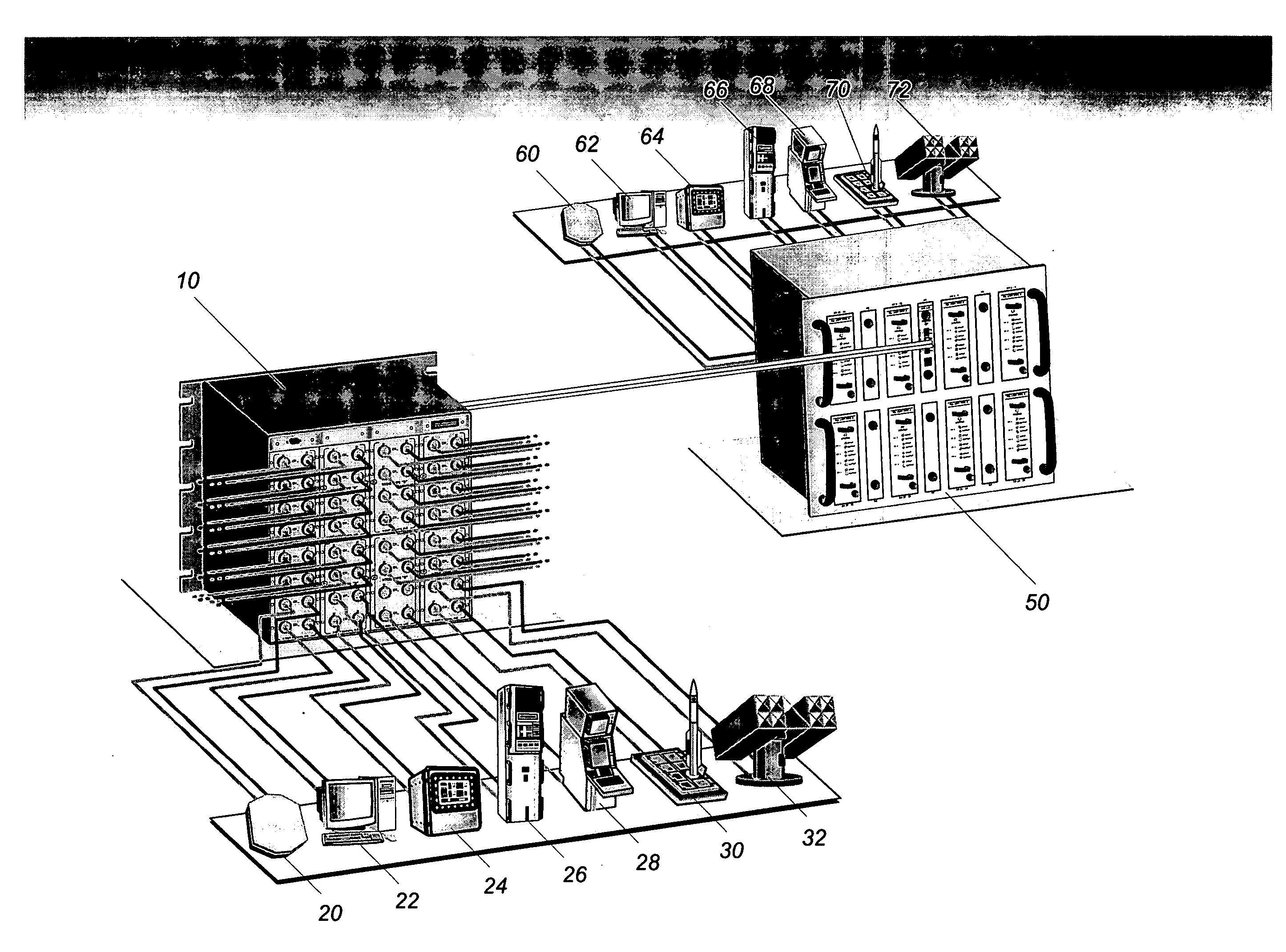 Real time fiber optic matrix switch interconnection