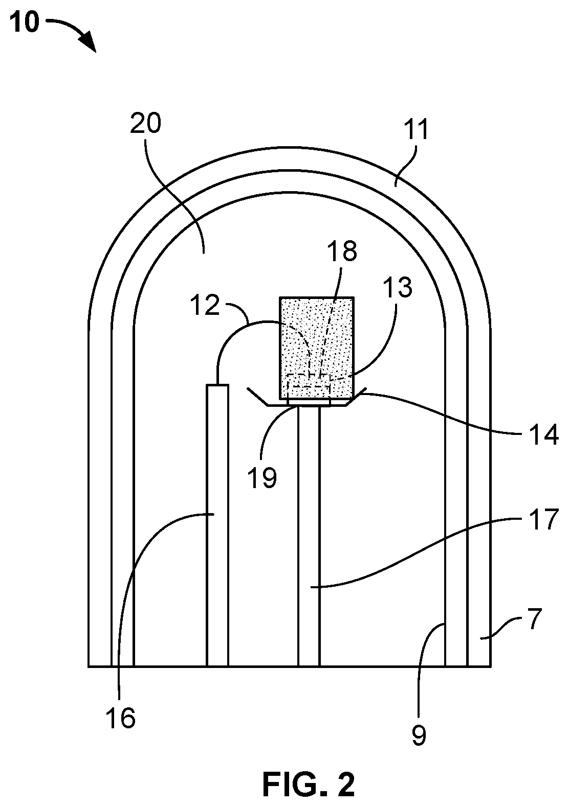 Vacuum light emitting diode