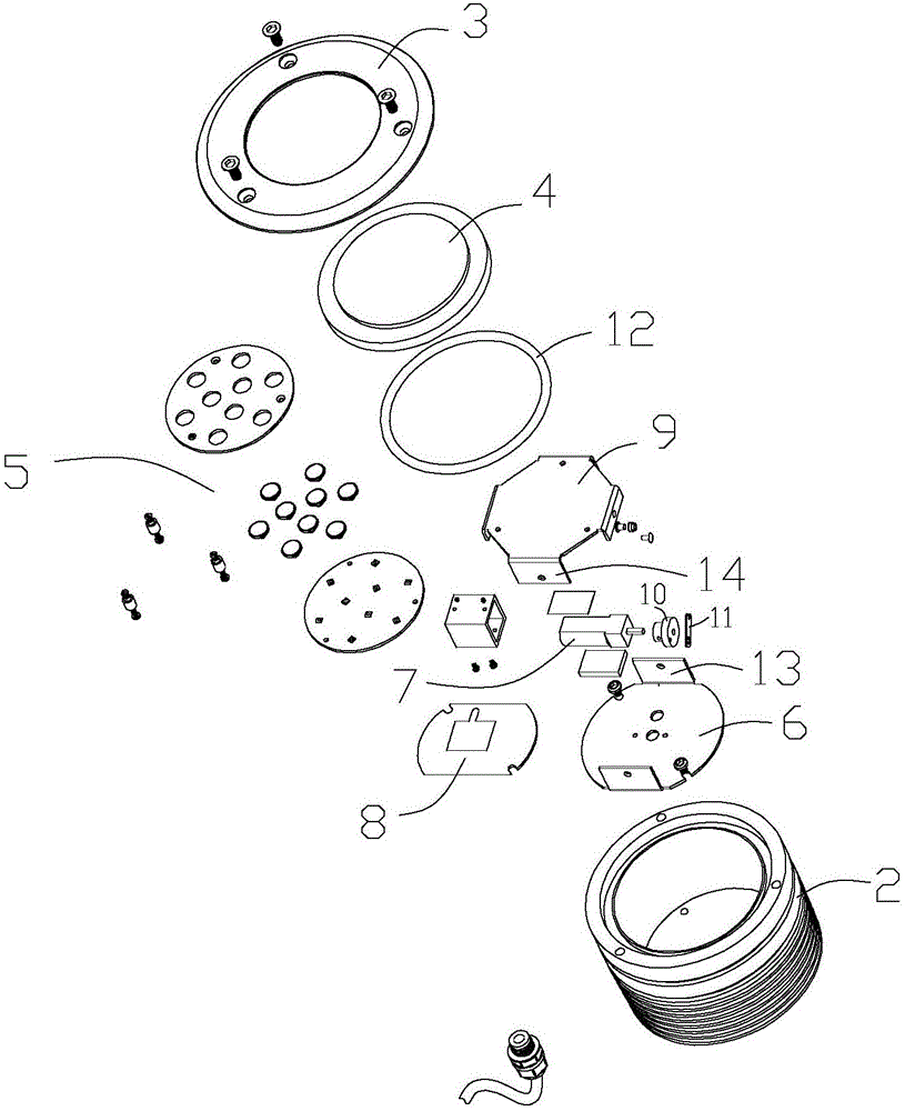 Remotely-controlled waterproof underground lamp with external angle adjustment function