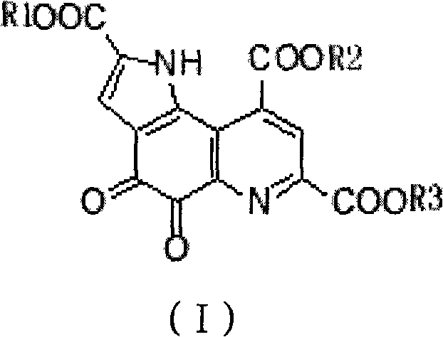 Pyrro-quinoline quinine sodium salt derivative and preparation method thereof