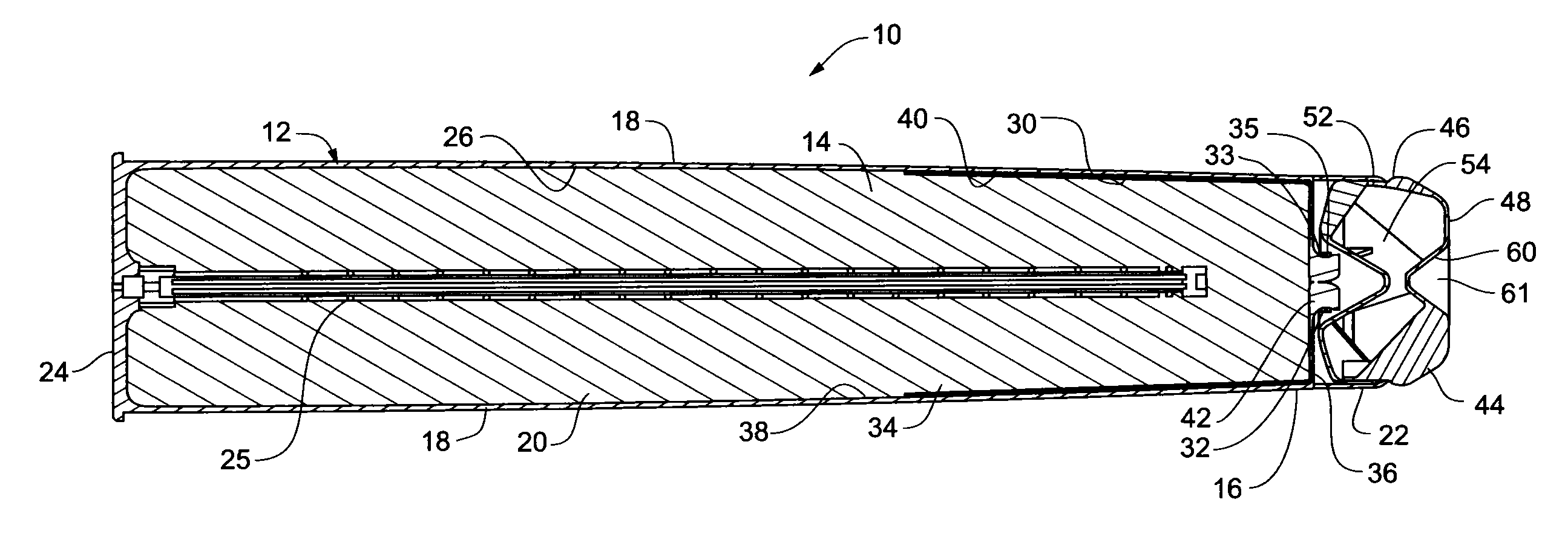 Cartridge assembly having an integrated retention system