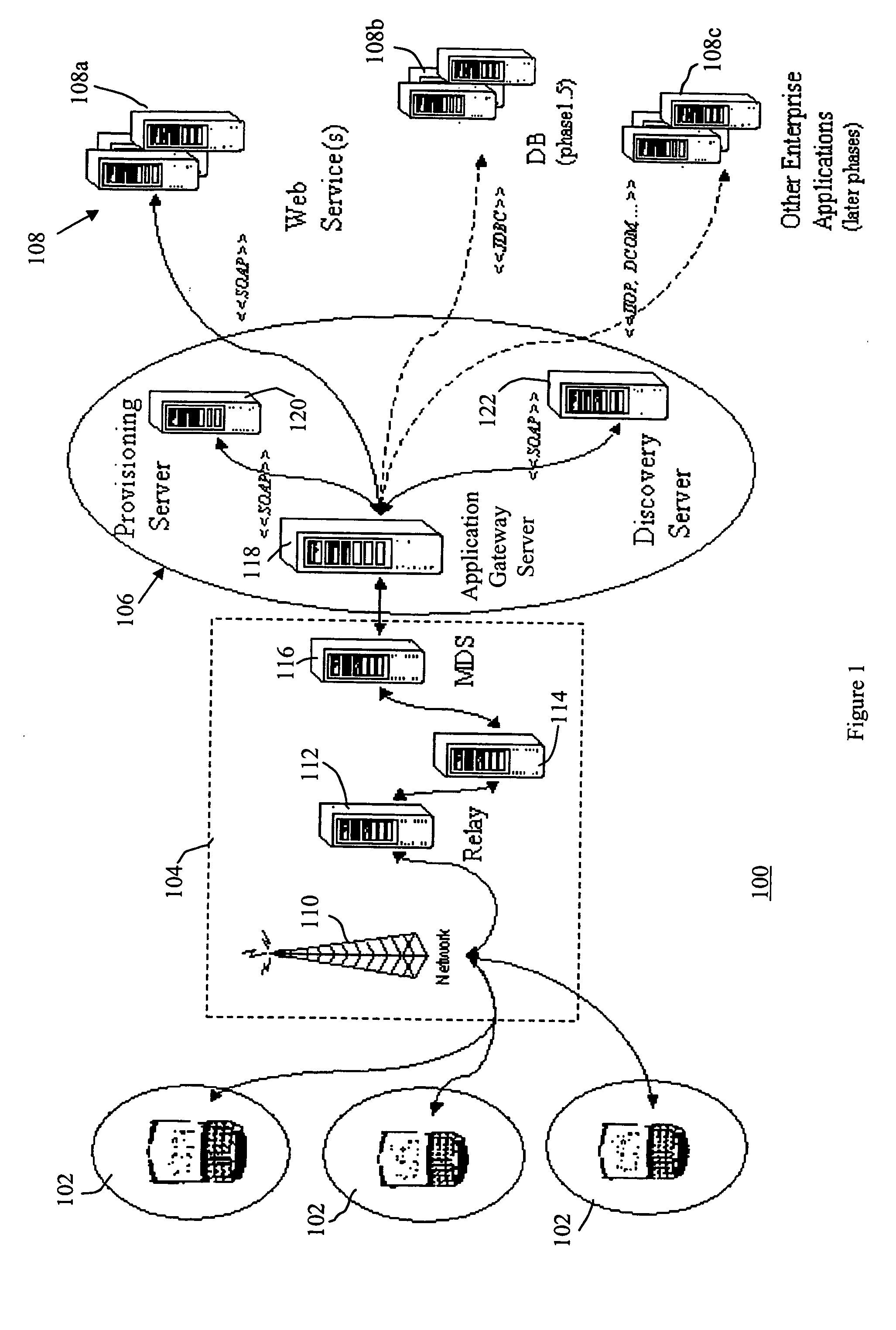 System and method for generic data mapping between wireless component applications and application data sources