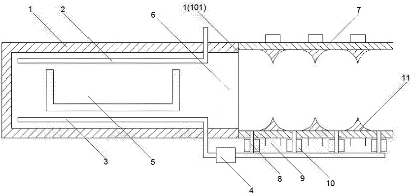 Solar cell silicon wafer diffusion furnace capable of achieving residual thermal stress relieving treatment