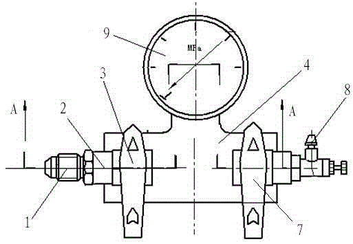 Aircraft landing gear buffer strut high and low pressure cavity inflation equipment