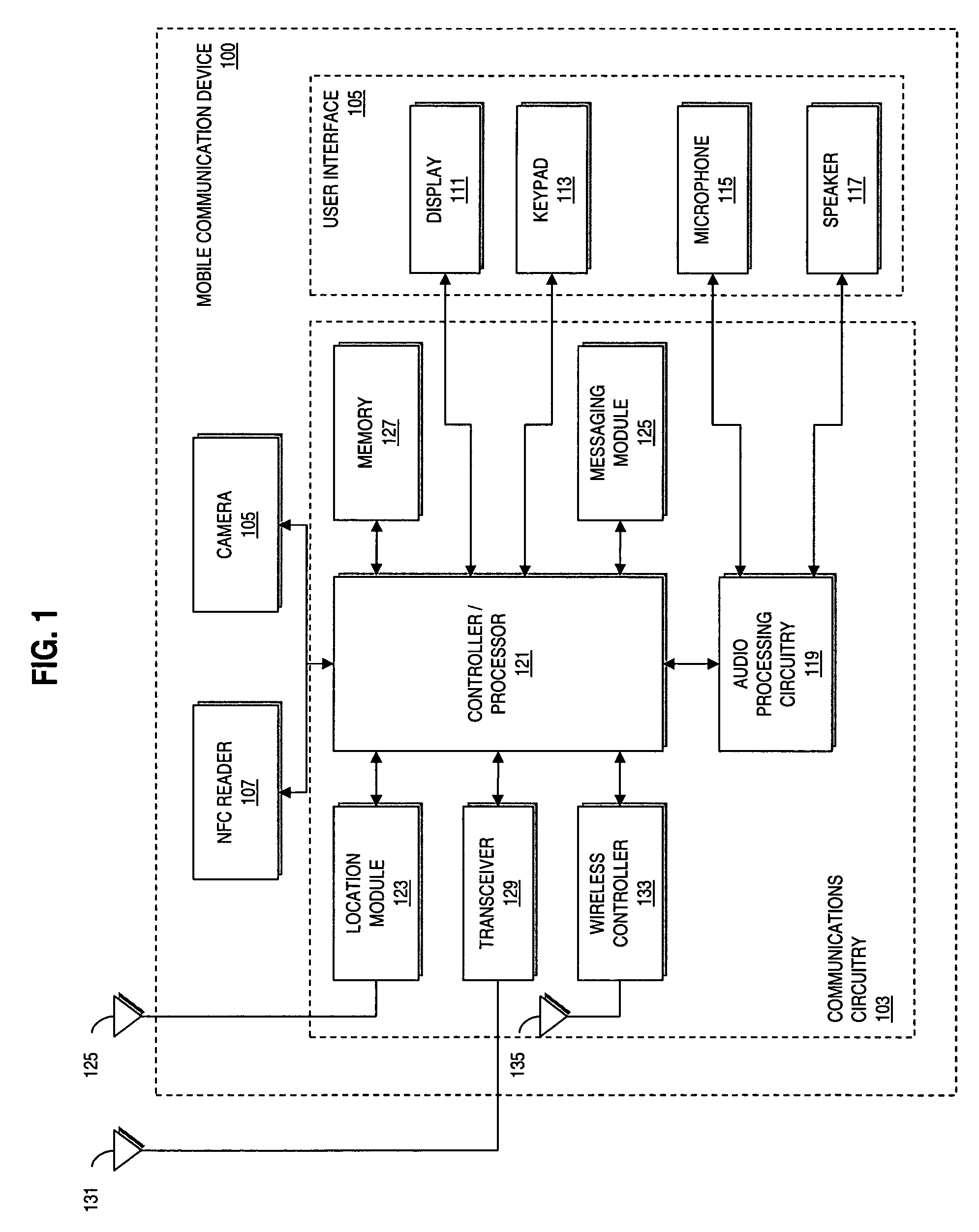 Setting mobile device operating mode using near field communication