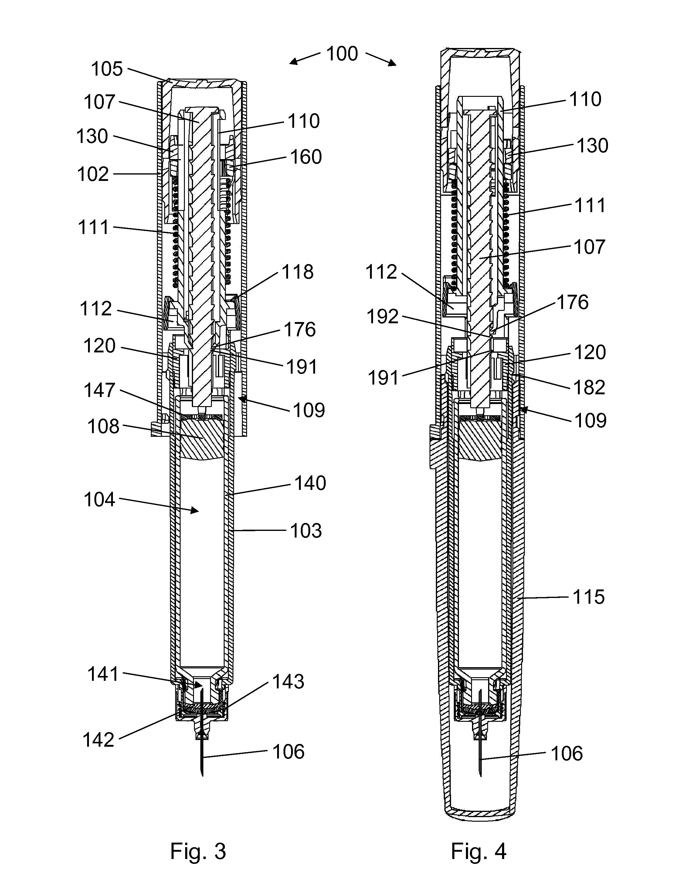 Frost protected injection device