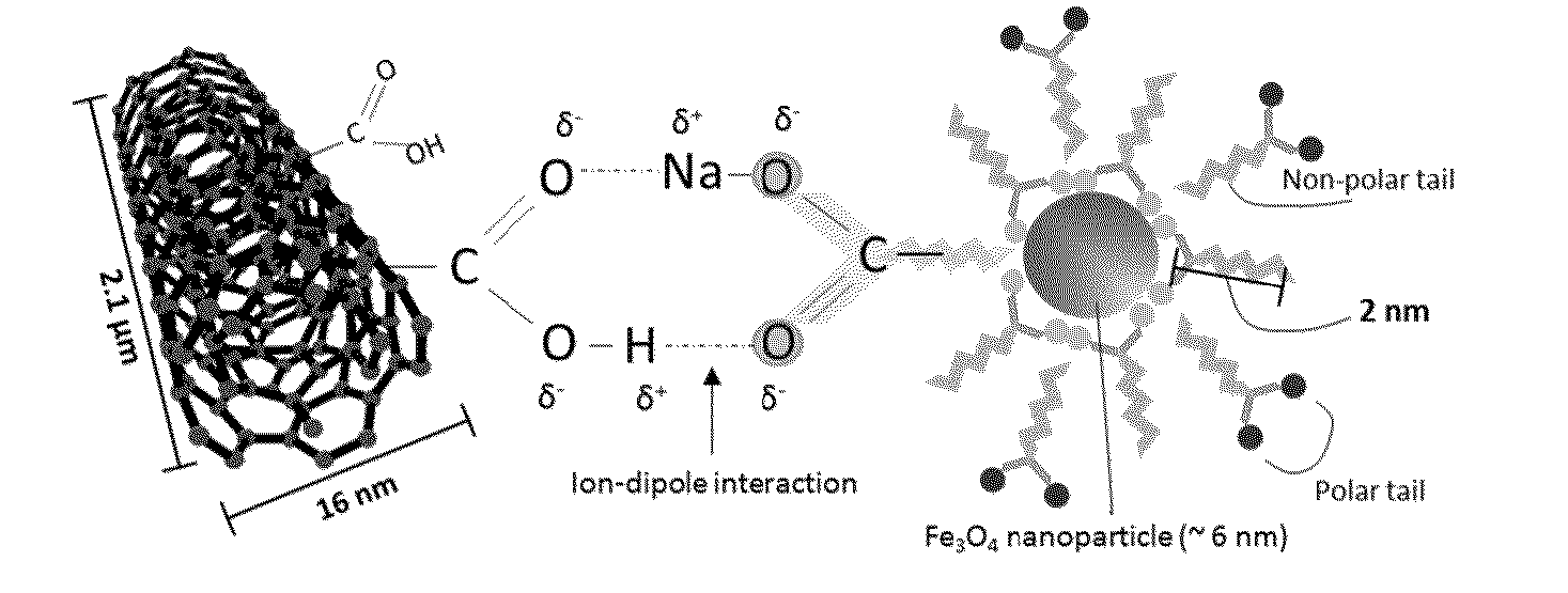 Ferrofluid - mwcnt hybrid nanocomposite in liquid state