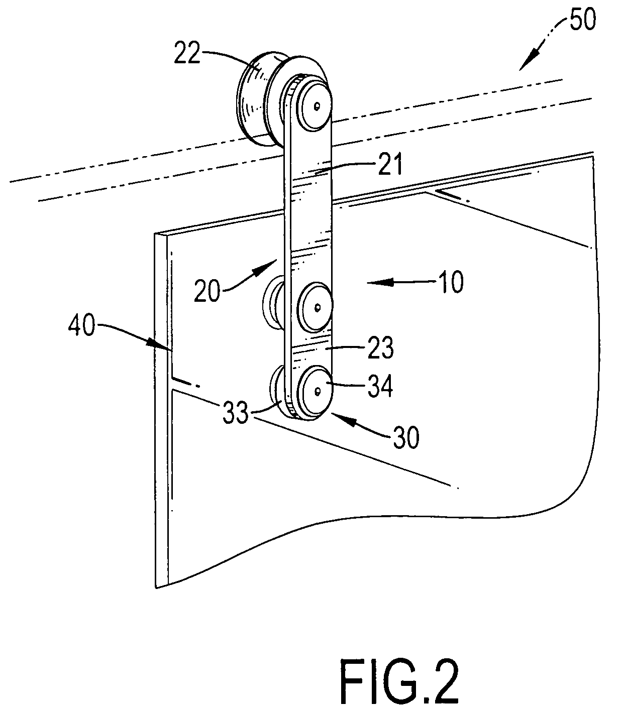 Roller assembly for a frameless sliding glass door