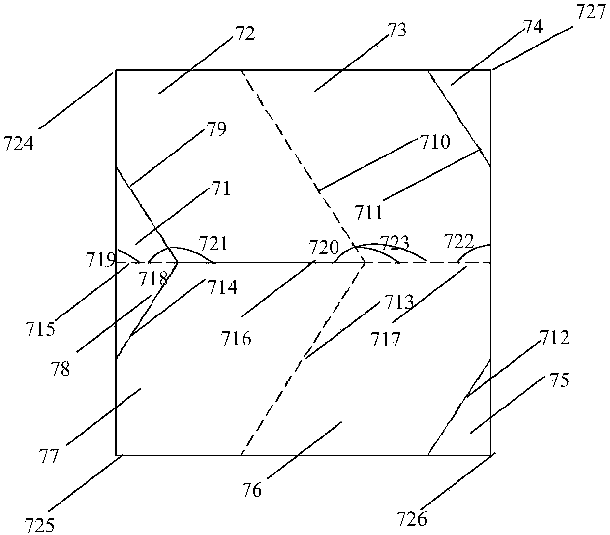 A two-way folding truss bridge structure