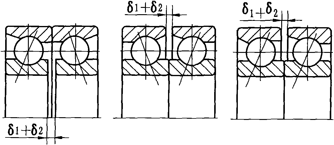 Device for measuring axial internal clearance of matched angular contact ball bearing