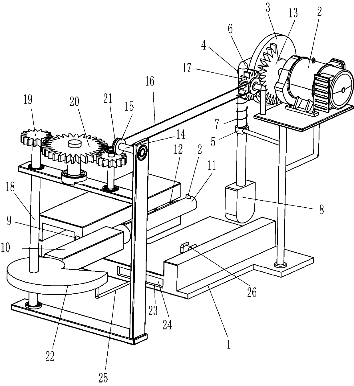 Automatic beating device for scraper production