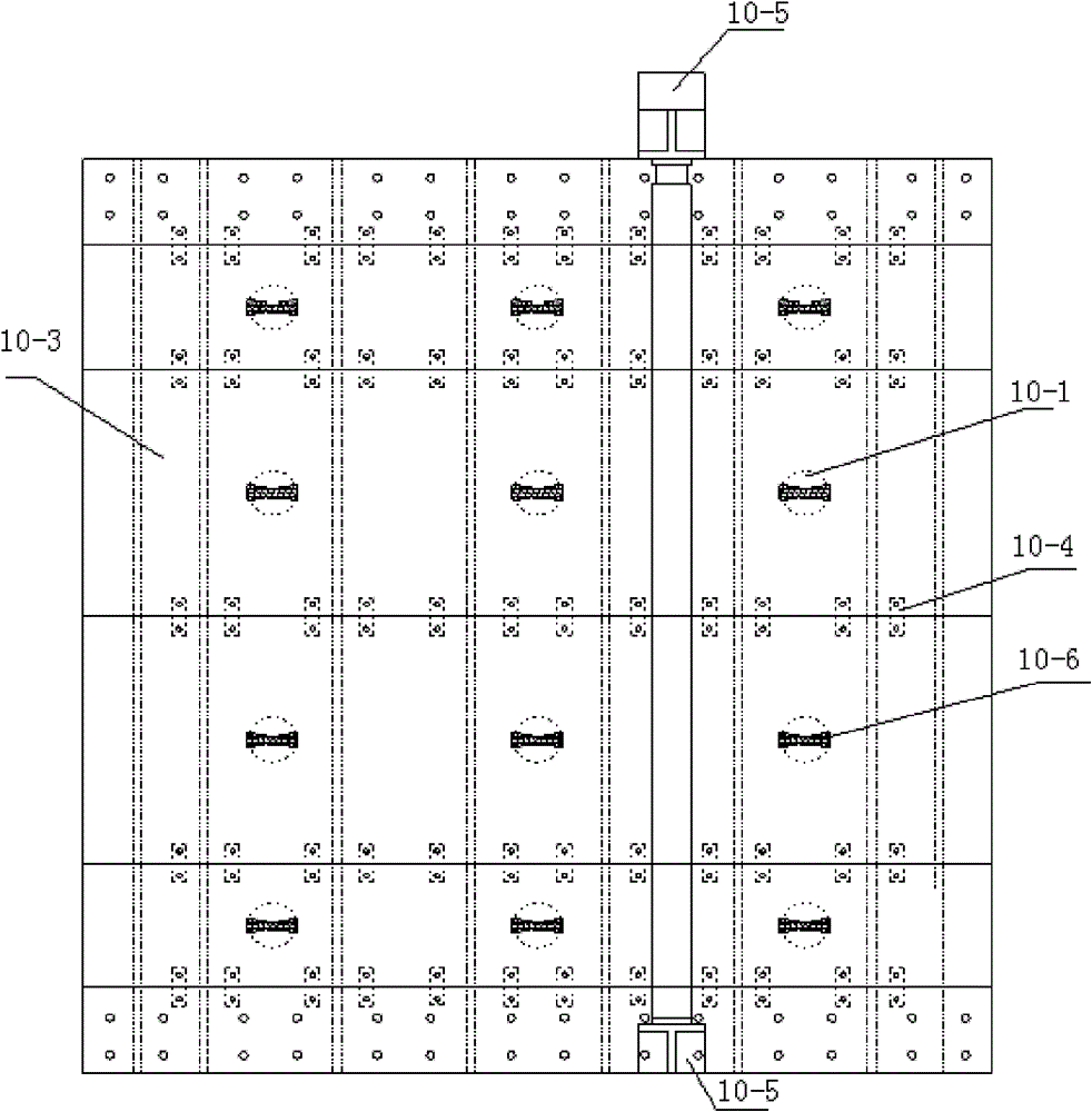 Large-size freely combined model test device for high ground stress underground engineering