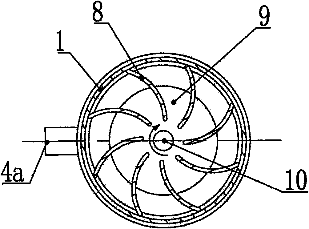 Gas and oil separating plant for internal combustion engine