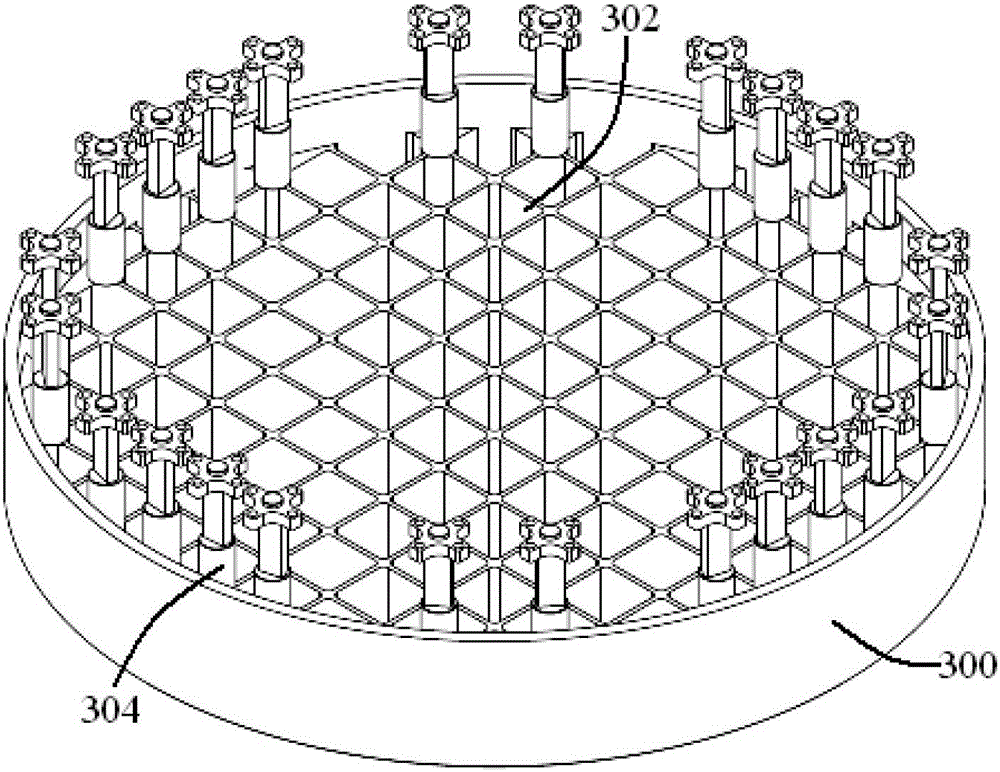 Nuclear power plant reactor flow distribution structure